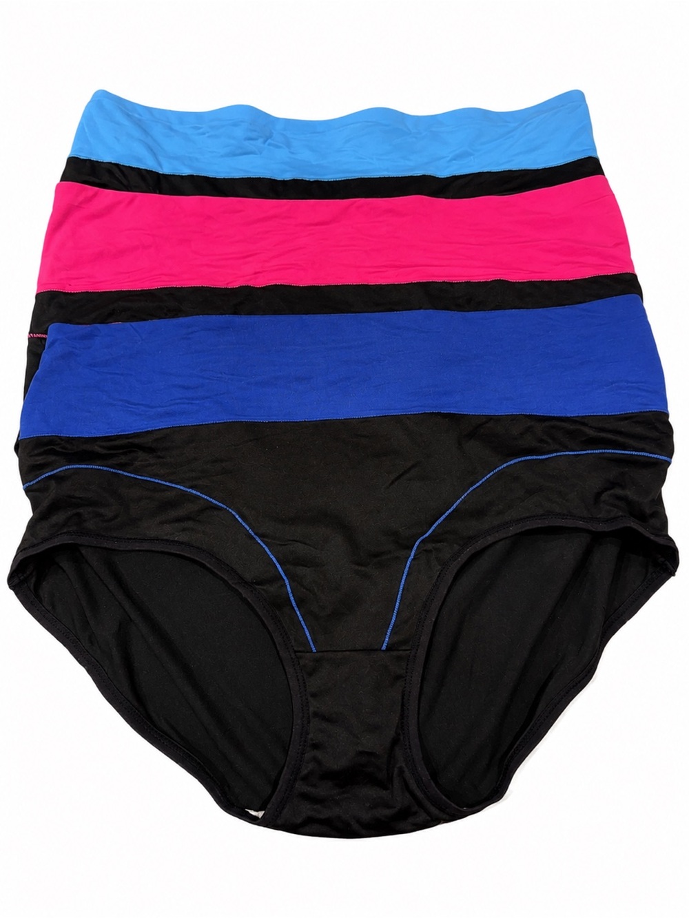 7 Pair Women’s High-Waist Colorblock Panties - Large NIP